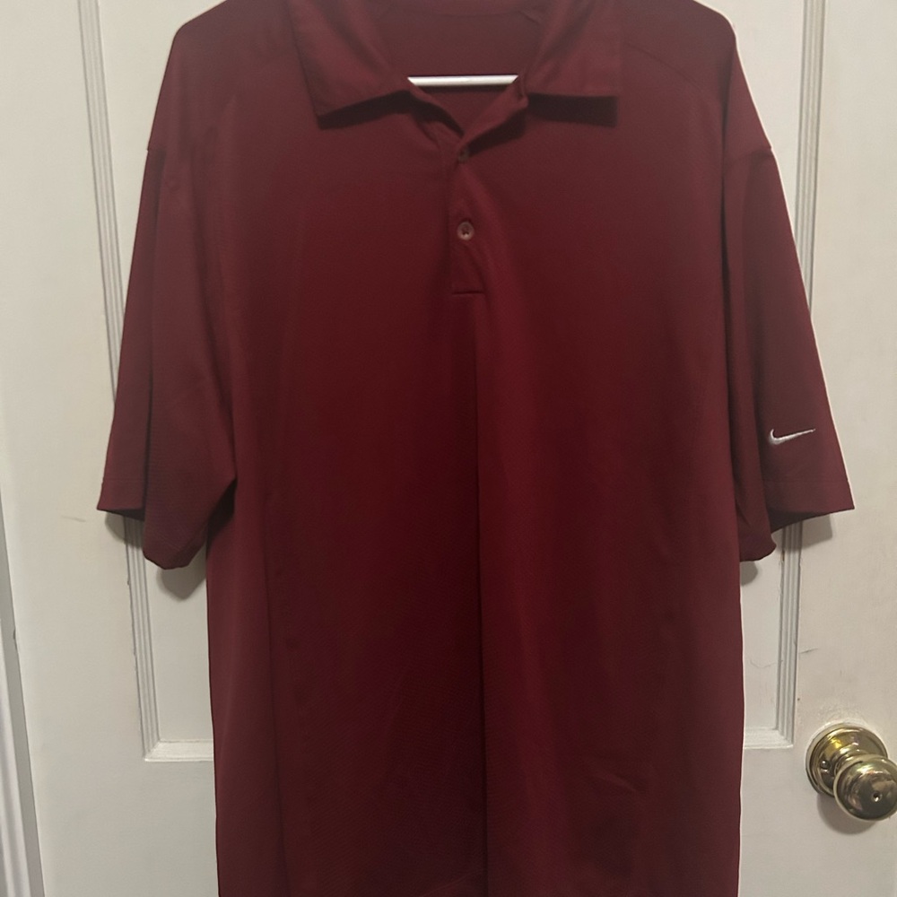Nike Men's Burgundy Polo Shirt